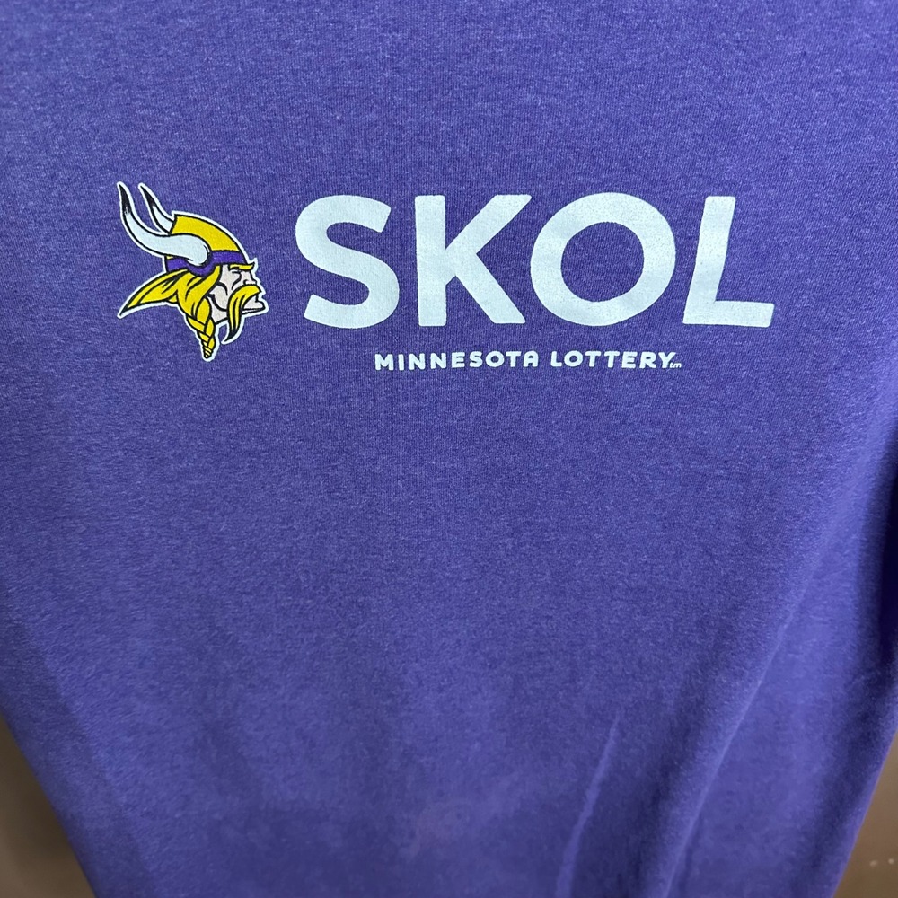 Port & Company SKOL Minnesota Vikings T-Shirt Mens 2XL Purple Good Graphic Tee